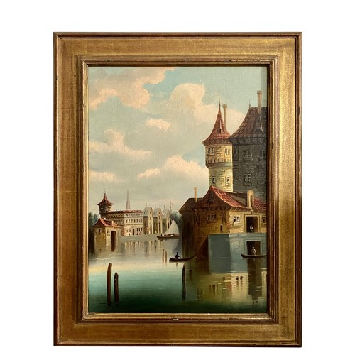 19th venetian canal scene - 19th,
