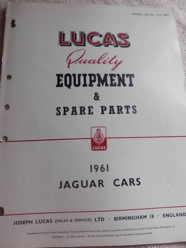Jaguar xk150 etc lucas - etc,