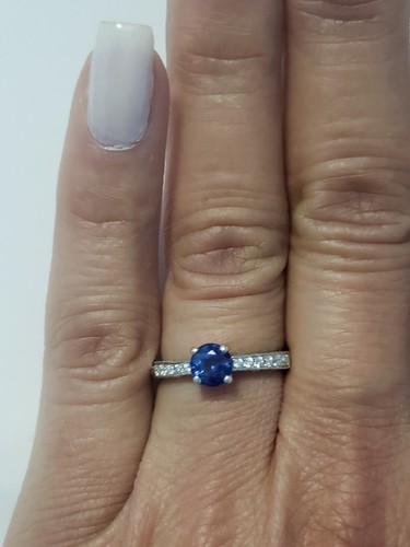Blue saphire and diamonds in - blue,