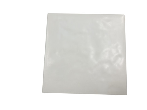 Vintage white ceramic tile - white,