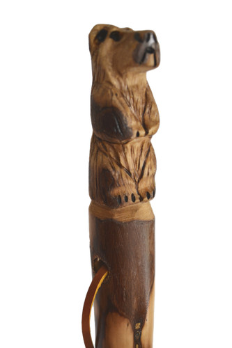 Bear carved dark wood - in,