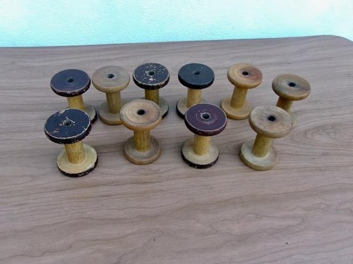 Antique wooden thread - 10,