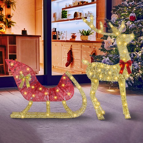 Christmas lighted reindeer - christmas, &