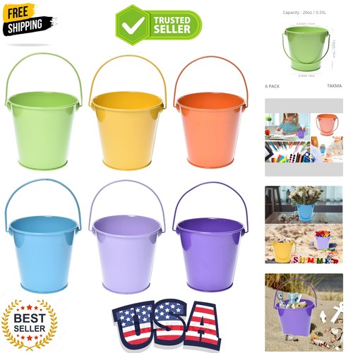 Small metal buckets with - metal,