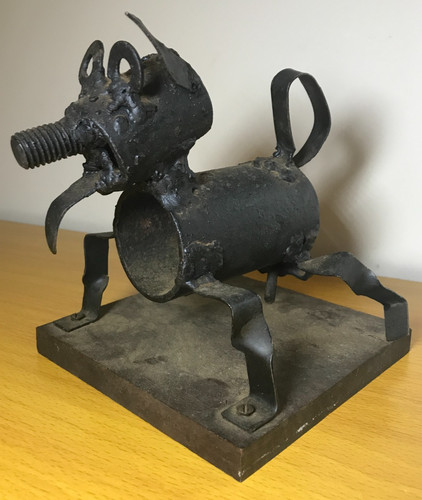 Vintage brutalist welded - welded, scrap