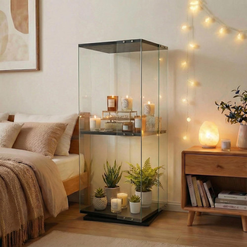 Rotating glass display cabinet - glass,