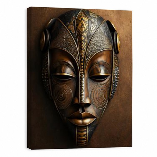 African mask canvas wall art - canvas,