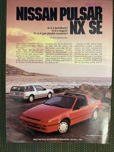 1987 nissan pulsar - 1987, print