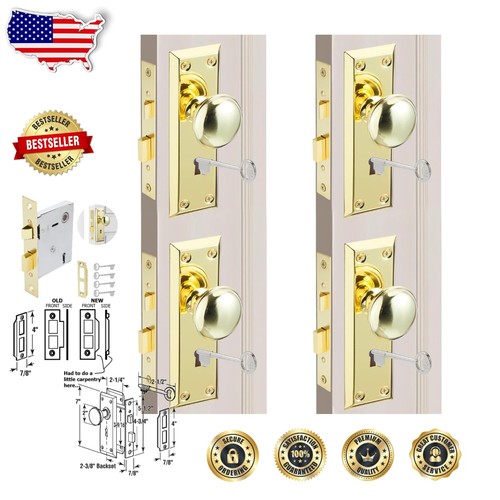 Antique mortise lock set - antique,