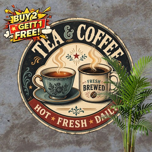 Hot coffee tea beverage - hot, sign