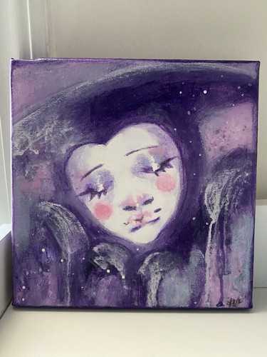 Purple and pastel jester clown - and,