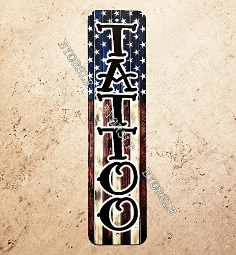 Tattoo shop metal sign - tattoo,