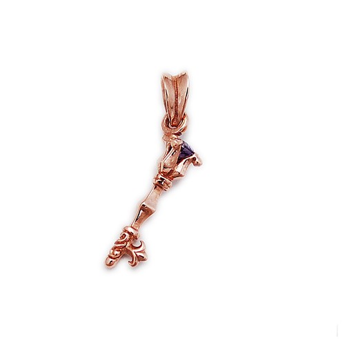 Genuine amethyst fleur - amethyst, key
