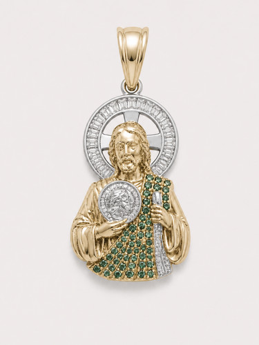 14k gold saint jude pendant - 14k,