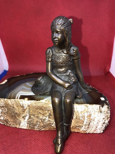 Bronze sculpture girl - bronze,