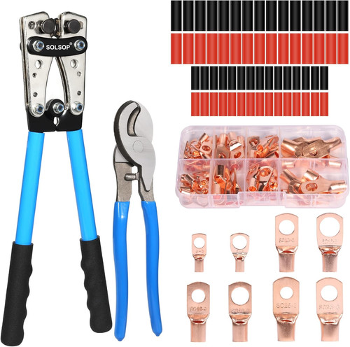 Battery cable crimper tool - battery, for