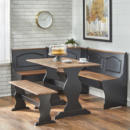 3pc black walnut brown wooden - brown,