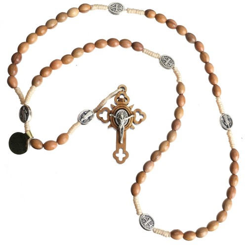 Benedict olive wood rosary - olive,
