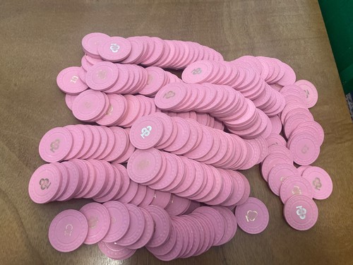 240 pink poker casino chips - poker,