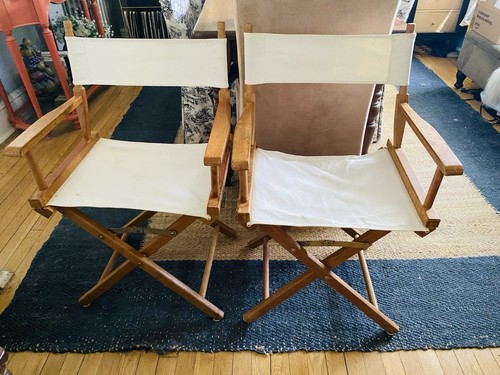 Vintage directors chairs pair - directors,