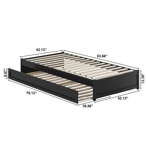 Barcelona twin solid - twin, wood
