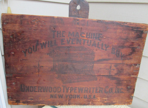 Antique wall sign underwood - wall,