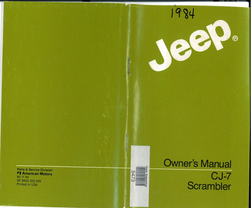 1984 jeep scrambler - 1984,