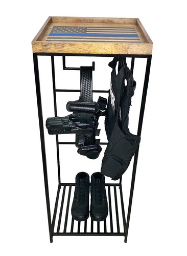 Police gear rack - police,