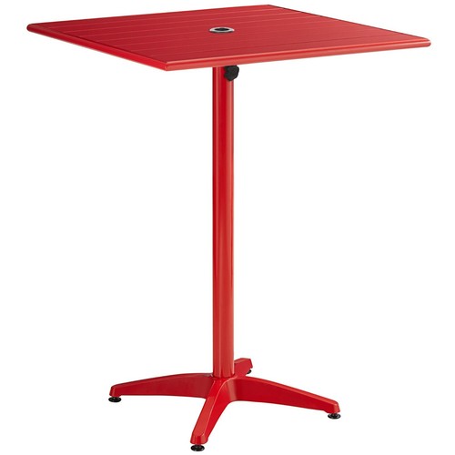 Square red aluminum - x,