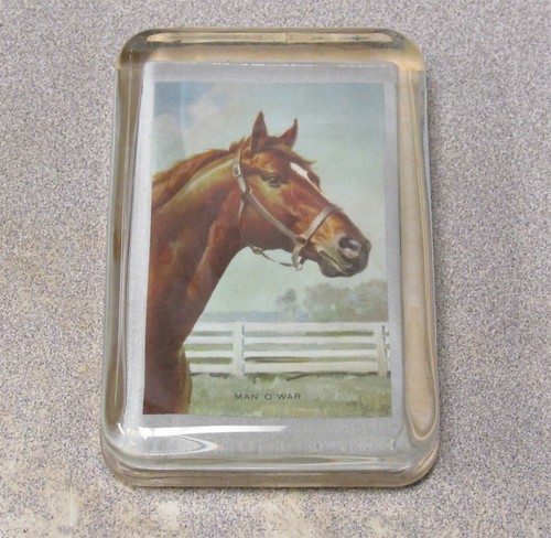 Man war glass paperweight - man,