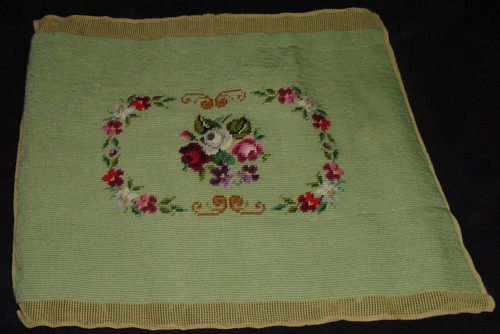 Completed needlepoint floral - completed,