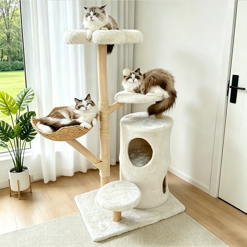 Tall modern cat tree - cat,