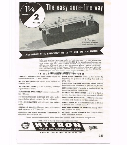 1946 hytron 75 - hy-q,