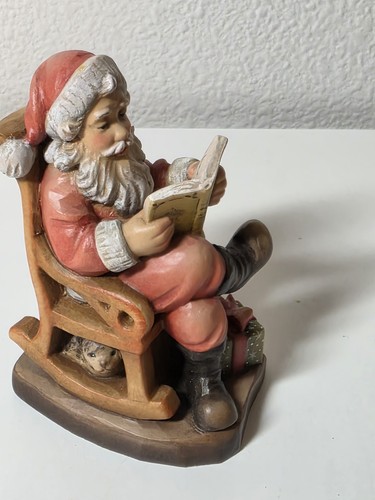 Anri sculpted wood santa claus - sculpted,