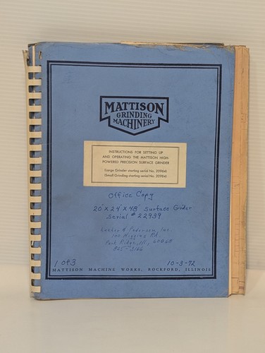 Mattison machinery powered - machinery,