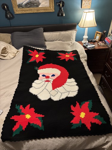 Vtg crochet afghan - vtg,