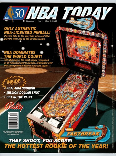 Nba fastbreak pinball flyer - nba,