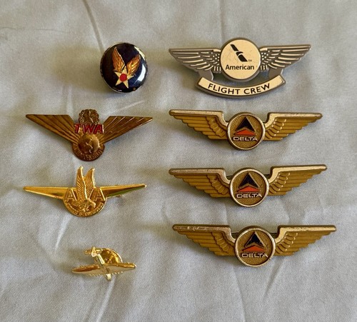 Vintage new airline pins - airline, *