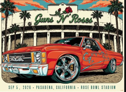 Guns roses poster - guns, rose