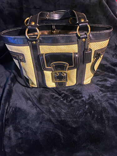 Coach legacy straw - coach, leather