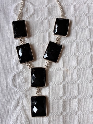 Striking black onyx and silver - onyx,