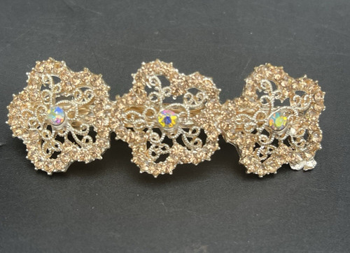 Gold topaz flower - flower, rhinestone