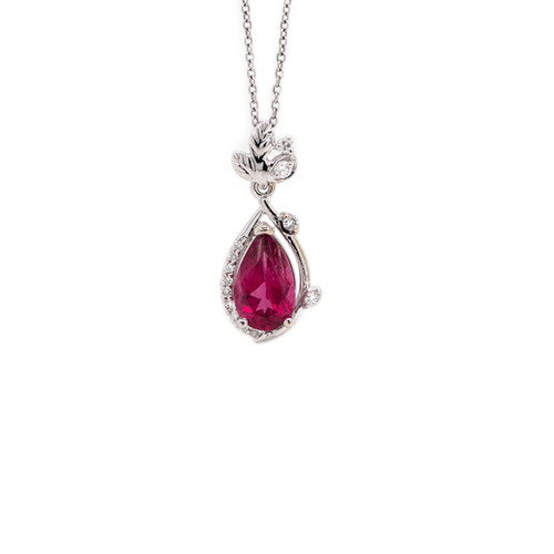 Rubellite tourmaline pear 91 - rubellite,