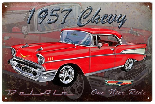 1957 red chevy bel air - chevy,
