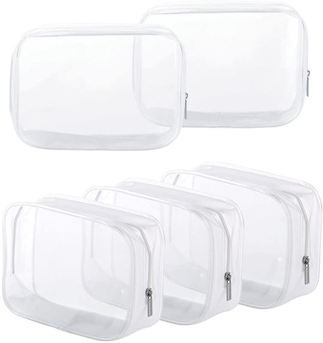 Pack clear plastic zippered - clear,