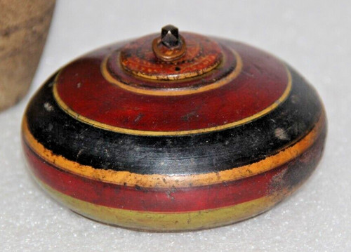 Antique wooden round tobacco - antique,