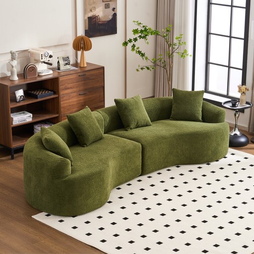 Curved boneless sofa - curved,
