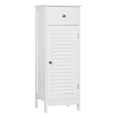 Wood bathroom floor cabinet - bathroom,