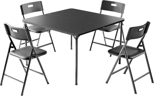 Black piece folding set - black, –