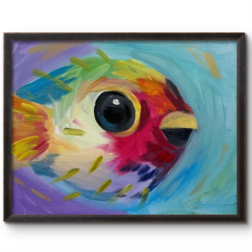 Puffer fish expressionism - puffer,